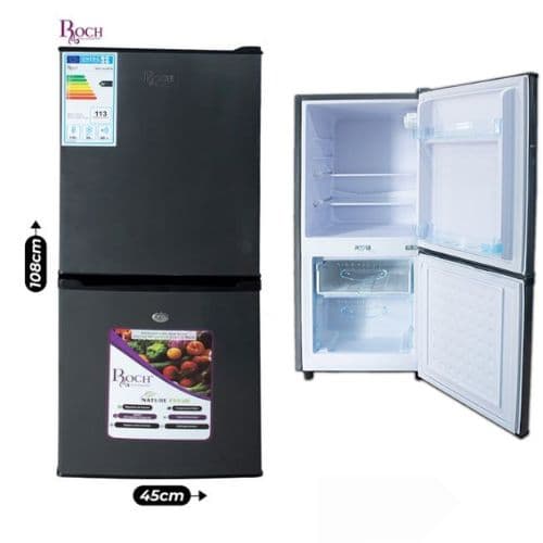Réfrigérateur combiné ROCH 145DB-W à double battant, 108L, garantie 6mois, SAV 1an